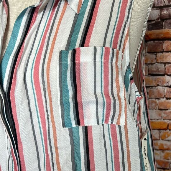 NWT Tribal Striped Sleeveless Top - Picture 4 of 13